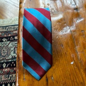 J.Crew Silk Blend tie. Beautiful stripe color blue and red.